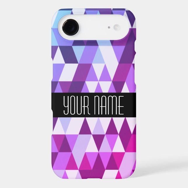 Bright Purple Blue Triangle Geometric Pattern Case-Mate Samsung Galaxy Case (Back)