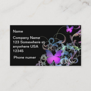 Bright Purple Butterflies Business Card