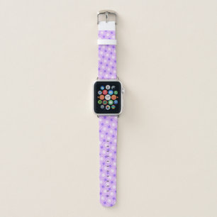 Bright purple circles pattern apple watch band