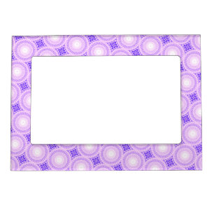 Bright purple circles pattern magnetic frame