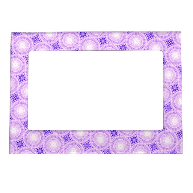 Bright purple circles pattern magnetic frame (Front)