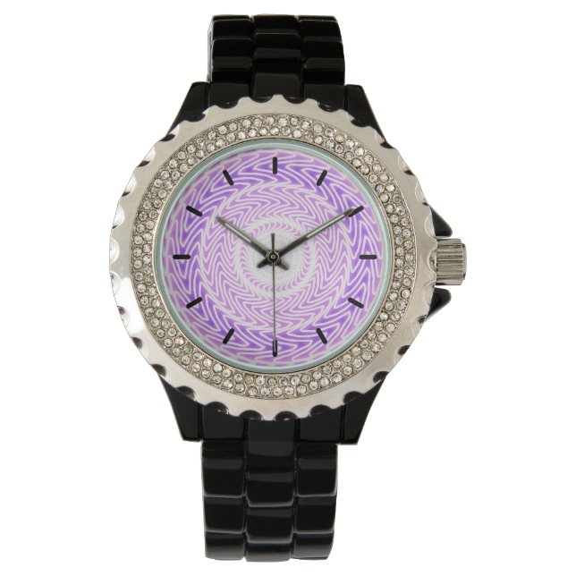Bright purple circles pattern watch (Front)