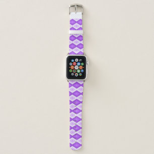 Bright purple diamond pattern apple watch band