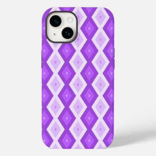 Bright purple diamond pattern Case_Mate iPhone 14 case