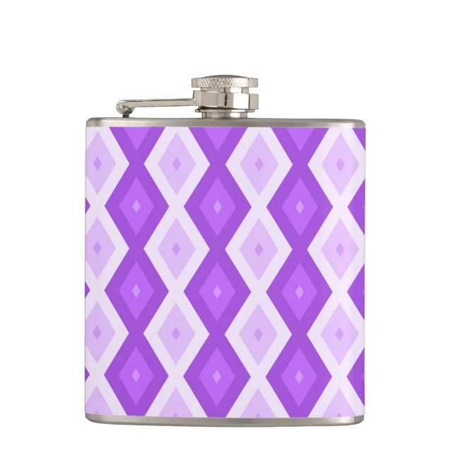 Bright purple diamond pattern flask (Front)