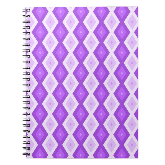 Bright purple diamond pattern notebook (Front)