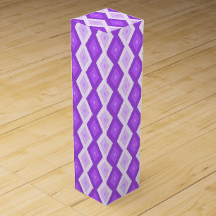 Bright purple diamond pattern wine box