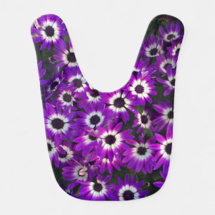 Bright Purple Flower Photo Garden Bloom Floral Baby Bib