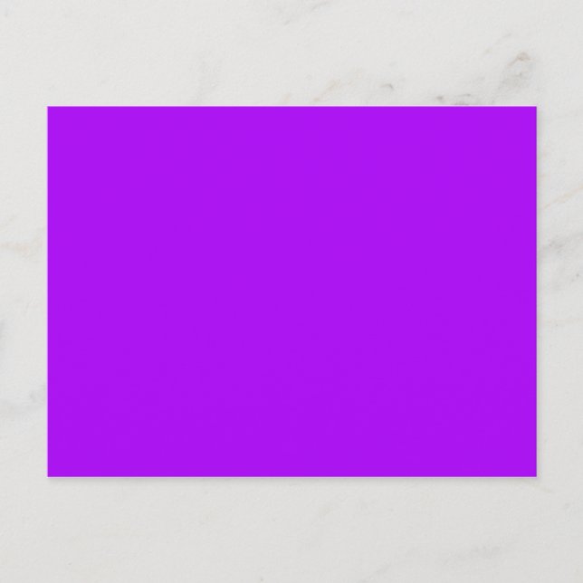 Bright Purple Fuchsia Neon Purple Color Only Postcard (Front)