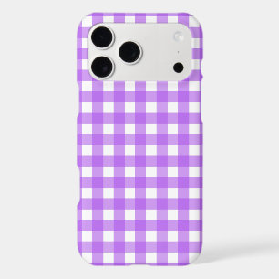 Bright purple gingham iPhone 17 pro max case