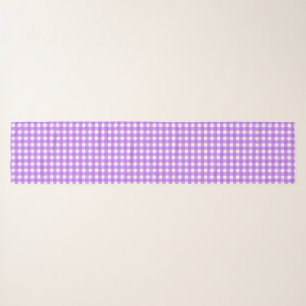 Bright purple gingham scarf