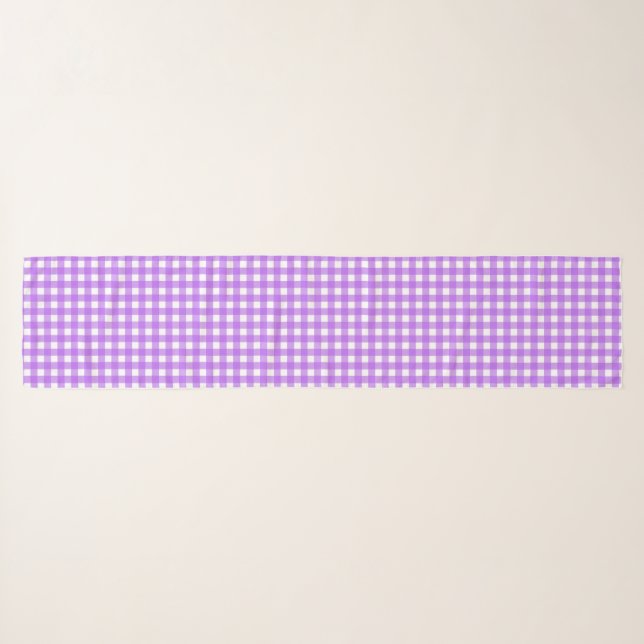 Bright purple gingham scarf (Front (Horizontal))