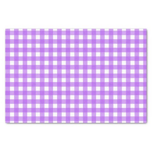 Bright purple gingham tissue paper