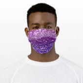 Bright Purple Glitter Mermaid Texture Sparkly Adult Cloth Face Mask (Worn)
