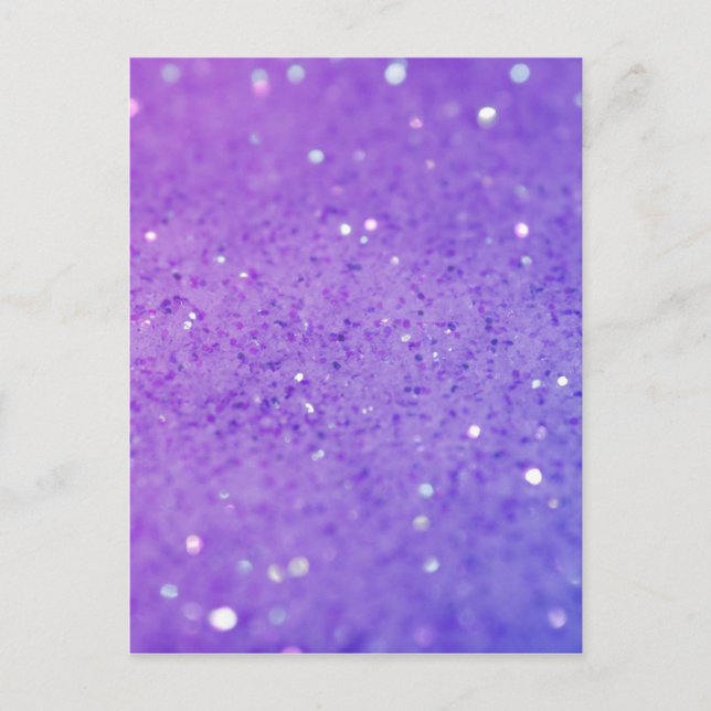 Bright Purple Glitter - Shiny, Sparkles Postcard (Front)