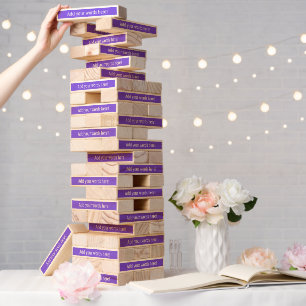 Bright Purple Jumbo Game Topple Tower