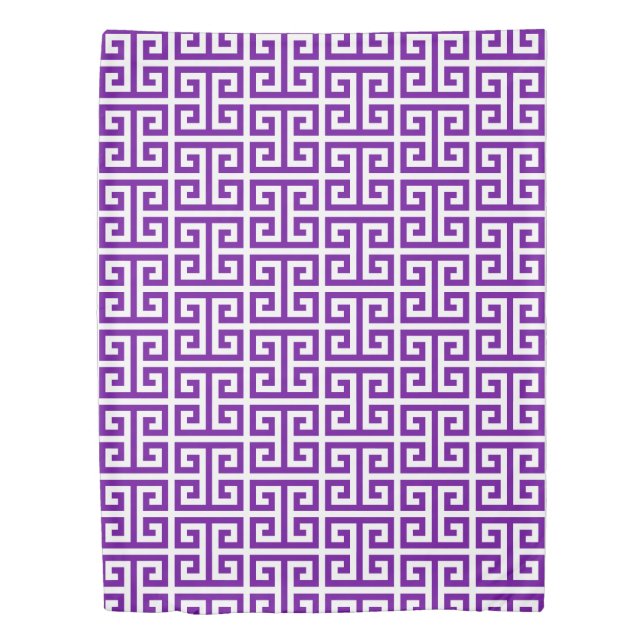 Bright Purple Key Pattern Duvet Cover (Front)