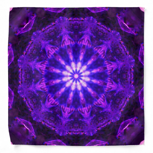 Bright Purple Mandala Bandana (Front)