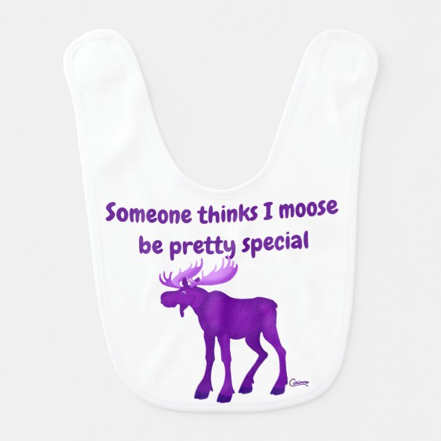 Bright Purple Moose - Bib (Front)