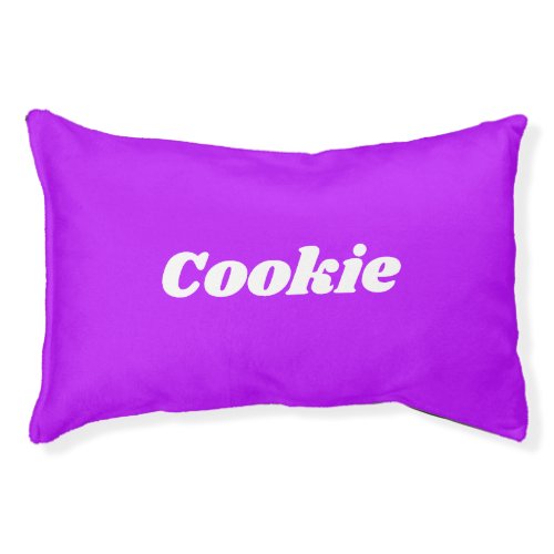 Bright Purple Neon Style Modern Personalized Dog Pet Bed