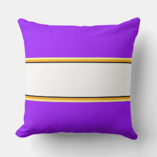 Bright Purple Orange Yellow White Racing Stripes Outdoor Pillow