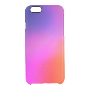 Bright Purple Pink And Orange Abstract Glow Clear iPhone 6/6S Case