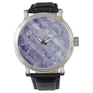 Bright purple polygonal men's watch