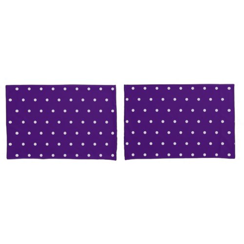 Bright Purple Small White Polka Dots       Pillow Case
