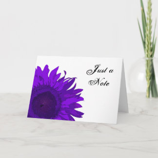 Bright Purple Sunflower Just a Note Card