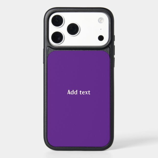 Bright Purple Template, White Text,  Otterbox iPhone Case (Back)