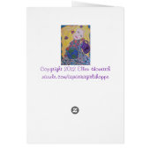 Bright Purple Tiger Leaves Greeting Note Card (Back)