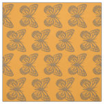 Bright Radiant Yellow Gold Butterflies  Pattern Fabric