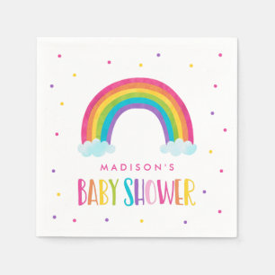 Bright Rainbow Baby Shower Napkins
