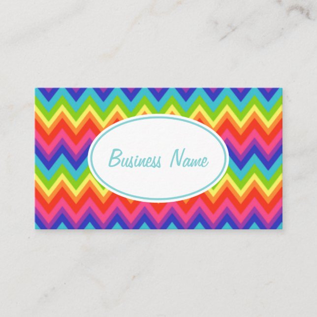 Bright Rainbow Business Card (Front)