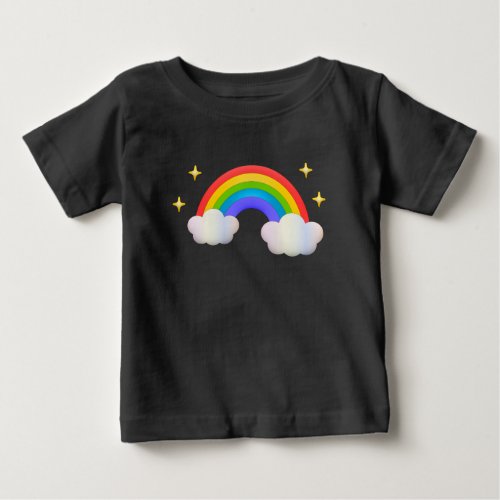 Bright Rainbow Cartoon Baby T_Shirt