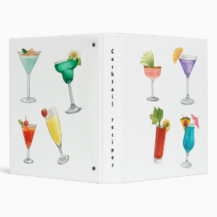 Bright rainbow cocktail recipes drinks celebrate 3 ring binder