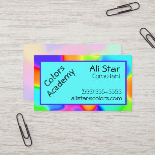 Bright Rainbow Colors Business Cards