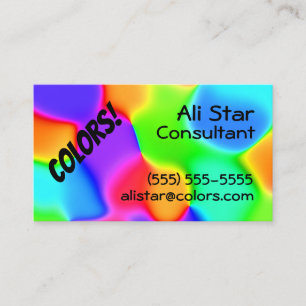 Bright Rainbow Colors Business Cards