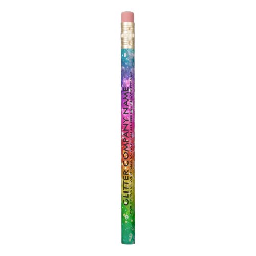 Bright Rainbow Colors Glitter  Sparkles Pencil