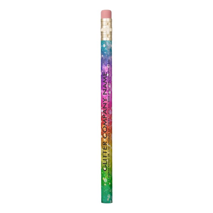 Bright Rainbow Colors Glitter Sparkles Pencil Zazzle Com