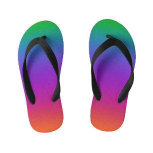 Bright Rainbow Colors Kid's Flip Flops