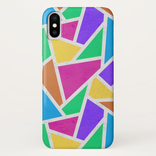 Bright rainbow colors mosaic Case-Mate iPhone case (Back)