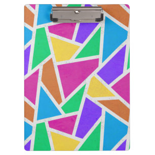 Bright rainbow colors mosaic clipboard