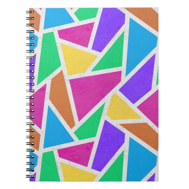 Bright rainbow colors mosaic notebook (Front)