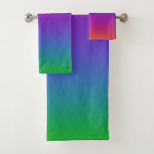 Bright Rainbow Colors Towel Set