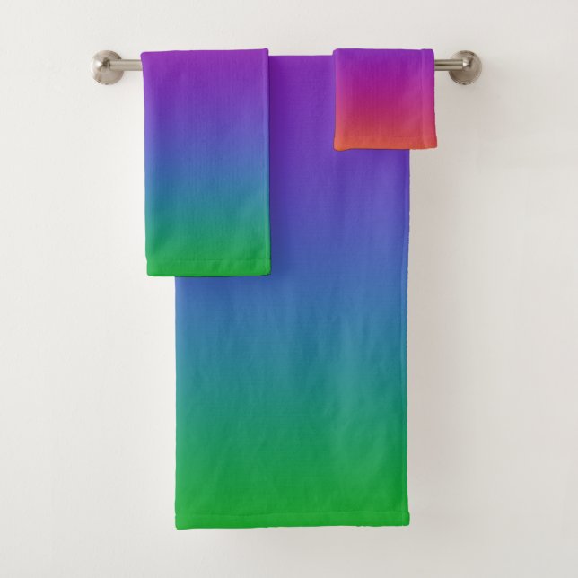 Bright Rainbow Colors Towel Set (Insitu)