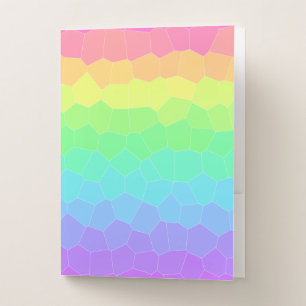Bright Rainbow Geometric Gradient Pocket Folder