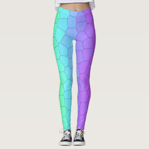 Bright Rainbow Geometric Leggings