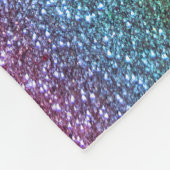 Bright rainbow glitter fleece blanket (Corner)