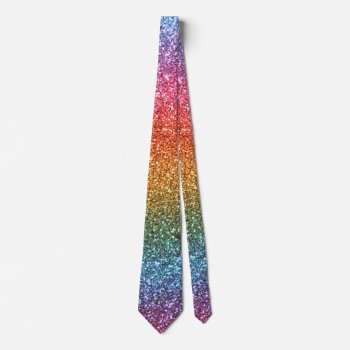 Bright Rainbow Glitter Tie by Brothergravydesigns at Zazzle